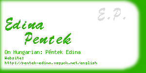 edina pentek business card